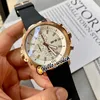 New Aquatimer Chronograph IW376801 IW376803 Quartz Mens Watch White Dial Rose Gold Case Black Rubber Strap Stopwatch Watches Hello_Watch