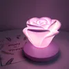 New Touch Three-Shift Dimmable night lights Romantic Rose Light USB Rechargeable Desk Lamp flower LED Atmosphere Lamp gift for lover kids