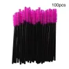 100 pièces brosses à cils en Silicone Extension cils brosse Mascara baguettes applicateurs