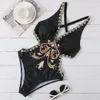 High Quality One Piece Bikini Swimwear Women 2020 Sexy V Neck Print Swimsuit Female Summer New Backless Bathing Suit Brazilian Biquini