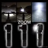 Rechargeable Multi-function LED Flashlight Built-in battery USB charging With magnet For night riding night fishing camping