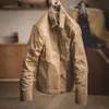 MADEN Heren Waxed Canvas Katoenen Jas Militaire Lichtveerwerk Jas Khaki S191019