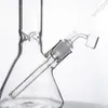 12.4" Hookahs Glass Bong Water Pipe + Free Downstem Bowl Dab Oil Rigs Bongs Pipes Smoking Beaker Base Perc 983