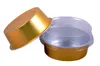 130 ml złotych kubków folii z aluminium z plastikową osłoną do babeczki pieczenia babe narzędzia ramekin cup7588994