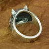 925 Sterling Silver Tiger anello Mens Size del motociclista della roccia punk dell'anello TA205 US 7-15