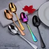4 stks / set Stijlvolle bestek 5 kleuren Servies bestek roestvrijstalen gebruiksvoorwerpen keuken servies omvatten mes vork lepel dessert lepel