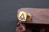 High Qualtiy Polished Brand Past Master Masonet Signet Rings Goldfarbe Titan aus Edelstahl Freimaurer Freimaurer Ring für Männer Schmuck