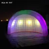 Giant Colorful Led Bulb Lighting Changing Half Dome Tent Inflatable Shell Dj/Bar Tent For Yard Party