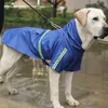 Pet Dog Reflective Waterproof Raincoat Apparel Safe Walk the Dog Raincoats Outwears accessories clothes