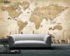 Beibehang personnalisé photo 3D papier peint mural dessin animé carte du monde fond papiers peints décor à la maison papel de parede infantil