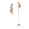 Boucles d'oreilles ailes d'ange de haute qualité, Design spécial, tendance, classique, perles, cristaux, pendentif, goutte d'eau, pour femmes et filles