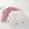 Baby Girls TUTU Skirts Kids Floral Printed Mesh Princess Dress Summer Ballet Tulle Pettiskirt Fancy Party Skirts Costume Dancewear YP813