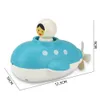 Cartoon Submarine Wind-Up Toy, Can Spray Water, Baby Bath Companion& Play in Water Clock Work Toy, for Christmas Kid Birthday Gifts, 2-1