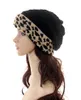 Mulheres de malha Chap￩us de inverno Leopard Patchwork Beanies Men Men Sports Esportes Esportes de Esportes Hax Skull Caps Unissex Wool Yarn Hat WCW783