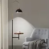 Nordic Adjust Lampada da terra in piedi con tavolo Paralume bianco nero Camera da letto Soggiorno Ufficio personale Loft Decorazione per interni Art Design Light