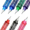 wholesale 7Pcs 7 Color 0.38mm Fine Point Gel Pen Color Ink Rollerball Pen Business Office School Gift1