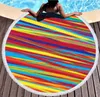 Round Beach Towel Beach Blanket Tassel Striped Circle Towels Printed Women Shawl Yoga Mat Picnic Rugs 9 Colors CFYZ13Q