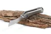 Mini Small EDC Pocket Folding Knife D2 Stone Wash Blade TC4 Titanlegering Handtag med halsbandskedja