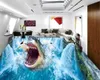 3d Wallpaper for Floor The Evil Shark Who Eats Penguins Living Room Bedroom Floor Decoration Mural Wallpaper