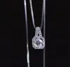 Isang 925 Стерлинговое серебро Кулон Ожерелье Американский Европейский Высокое Качество Кубический Циркония Алмазные Ожерелье Девушки Ювелирные Изделия Оптом