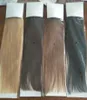 Indiska PU Wefts sömlösa klipp i 150g Blond Naturlig Brun Straight Cuticle Inriktad Remy Virgin Human Hair Extension, Gratis frakt