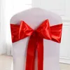 Elastic Chair Band Covers Sashes For Wedding Party Bowknot Tie Chairs sashes Hotel Meeting Wedding Banquet Supplies 12 Color WX9-1233