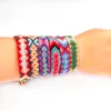 Ткацкие браслеты непальский национальный ветер ремесленничество радуги счастливый транзитный дружба ручной ремешок плетеный браслет 23 цвета оптом