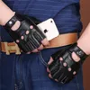 Fashion-Man Pu Fingerless Gloves Riding Outdoor Sports Gloves Leather Mittens Spring and Summer Fashion Accessories