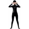 SPEERISE Mujeres Catsuit metálico brillante Spandex Cosplay sin cabeza Trajes Zentai Traje de piel de cuerpo completo Traje de cuello de tortuga Traje de Unitard