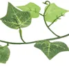 12pcs 2 4m atificial Fake Hanged Plant Leaves Garland for Home Garden Wall Decoration Flower Planter Green6224676