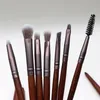 Trähandtag Makeup Brushes Set 11PCs Face Pulver Foundation Blush Eyebrow Eyeshadow Multipurpose Gör upp borstverktyg