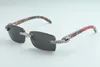 Bügelsonnenbrille aus naturfarbenem Birkenholz, 3524012 Luxus-Sonnenbrille mit großem Diamant, Größe: 56–18–135 mm