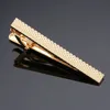DY новое и высококачественное лазерное гравировка галстука клип мода стиль золото серебро и черный мужской бизнес галстук-булавка бесплатная доставка