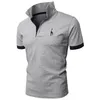 2020SS Polo Mens Camisa Poloshirt Men Cotton Blend Manga curta Casual respirável verão respirável Roupas sólidas Tamanho roxo M-5xl