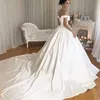New Romantic Off the Shoulder elegante princesa vestidos de casamento namorada 2020 celebridade vestido de baile Vestido de noiva vestidos de noiva botões