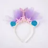 Kids Unicorn Designer Headband Mermaid Baby Headbands Girls Hair Sticks Beach Birthday Party Head Bands Hair Accessories RRA2032