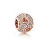 26 Style DIY Pęzie 50pcs Lot Róż Rose Gold European European Mixed Charm Bead Fit Pandora Charms Bransoletka dla kobiet DIY Jewelry Ship295L