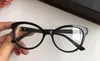 Luxury-New Women Designer Optiska glasögon 8184 Cat Eye Clear Lens Frame Glasögon Diamant Inlay Eyewear Elegant stil Kom med fall
