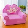 Baby Kids Cartoon Crown Siet Pluszowe stołki zabawkowe matę Dzieci Backrest Krzesło Zaramał się maluch dla chłopca dziewczyna Składana sofa prezenty 2112