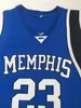 Erkekler Koleji 23 Basketbol Derrick Rose Jersey Mavi Üniversite Kaplanları Üniforma Spor