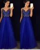 Ladies Evening Party Gown Dresses Women Sleeveless Lace Dresses A Line Floor-length Vestido De Festa sequins