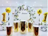 ラウンドシリンダー様々なタイプの結婚式の小道具の花のケーキスタンドアクリルアイアンの円柱デザートテーブル前機能エリアの装飾フレーム