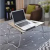 2020 Free shipping Wholesales Practice Portable Folding Laptop Desk for Bed with Slot Adjustable Angle 79 36 27CM White Maple