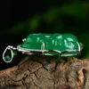 925 Hoogwaardige zilver ingelegd natuurlijke groene chalcedony lachende boeddha hanger mode vrouwen sieraden ketting jade jade special