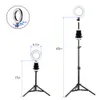 Selfie Ring Light with Tripod Stand Cell Phone Holder for Live StreamMakeup Mini Led Camera Ringlight2634572
