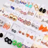Womens Fashion Stud Jewelry Crystal Earrings For Women Wedding Party Gift Mix Style Top Quality