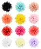 Grampos de cabelo de bebê 3,5 polegadas para meninas Chiffon Flowers Grampos de cabelo Acessórios de cabelo Boutique Flor de fita com clipe Moda infantil Presilhas