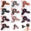 Women Girls Ribbon Elastic Hair rope Hair Ties Accessories Ponytail riband hairbands Children Bow Pearl Scrunchy Hairbands Headwear 34colors