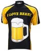2024ビール漫画メンズサイクリングジャージークイックドライサマーチーム自転車衣料サイクルウェアシャツロパシクリスモMTBバイクジャージトップ