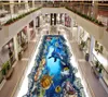 wasserdichte Tapete für Badezimmerwand Ozean Delfine 3D Boden Tapete malen